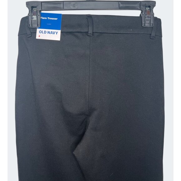 Old Navy Womens Black Flare Trousers Stretch Rayon Blend Size 4 - Picture 12 of 15